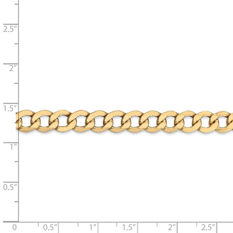 14k 7mm Semi-Solid Curb Chain-WBC-BC110-8