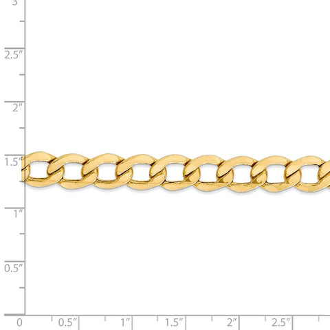 14k 8mm Semi-Solid Curb Chain-WBC-BC111-7