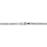 14k WG 2.5mm Semi-Solid Figaro Chain-WBC-BC119-7