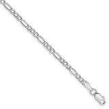 14k WG 2.5mm Semi-Solid Figaro Chain-WBC-BC119-7