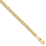 14k 3.2mm Semi-Solid Anchor Chain Anklet-WBC-BC122-10