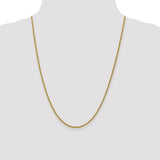 14k 2mm Semi-solid 3-Wire Wheat Chain-WBC-BC127-24