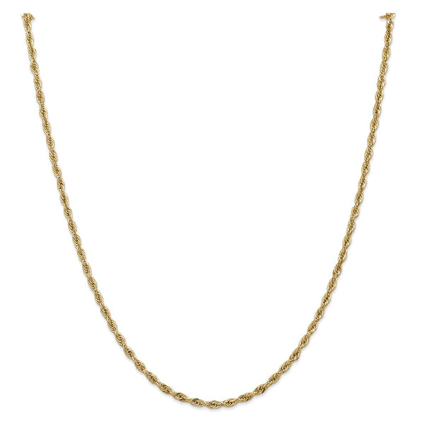 14ky 2.8mm Semi-Solid Rope Chain Anklet-WBC-BC134-9