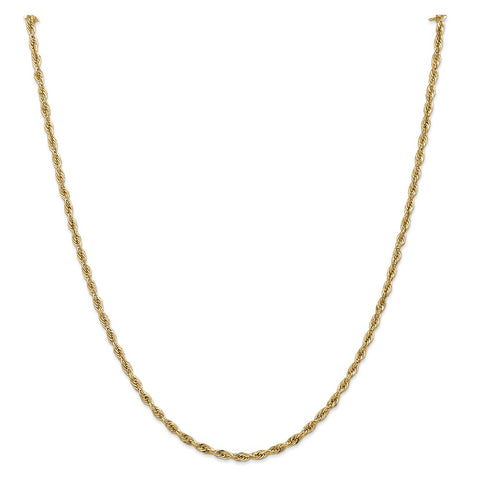 14ky 2.8mm Semi-Solid Rope Chain Anklet-WBC-BC134-10