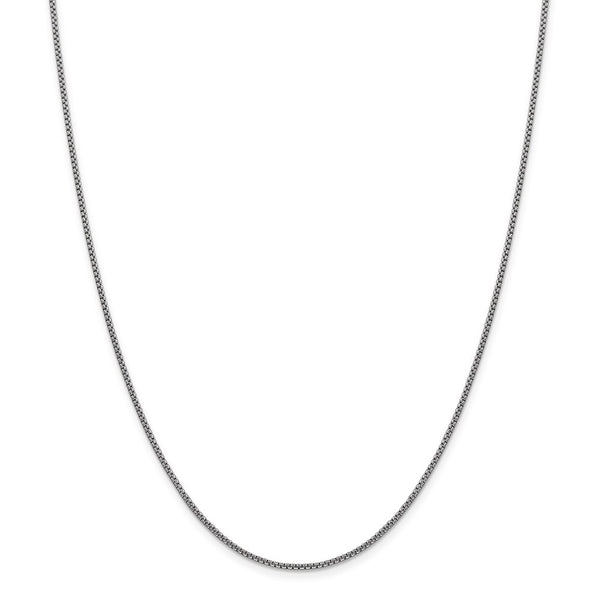 14k WG 1.5mm Semi-Solid Round Box Chain-WBC-BC138-18