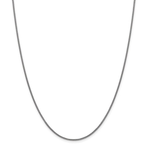 14k WG 1.5mm Semi-Solid Round Box Chain-WBC-BC138-18