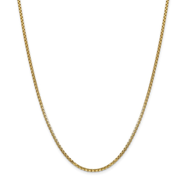 14k 2.45mm Semi-Solid Round Box Chain-WBC-BC142-30