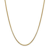 14k 2.45mm Semi-Solid Round Box Chain-WBC-BC142-7