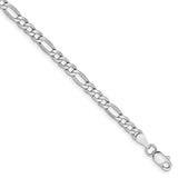 14k WG 3.5mm Semi-Solid Figaro Chain-WBC-BC159-8