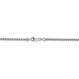 14k WG 2.45mm Semi-Solid Round Box Chain-WBC-BC162-22