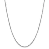 14k WG 2.45mm Semi-Solid Round Box Chain-WBC-BC162-24