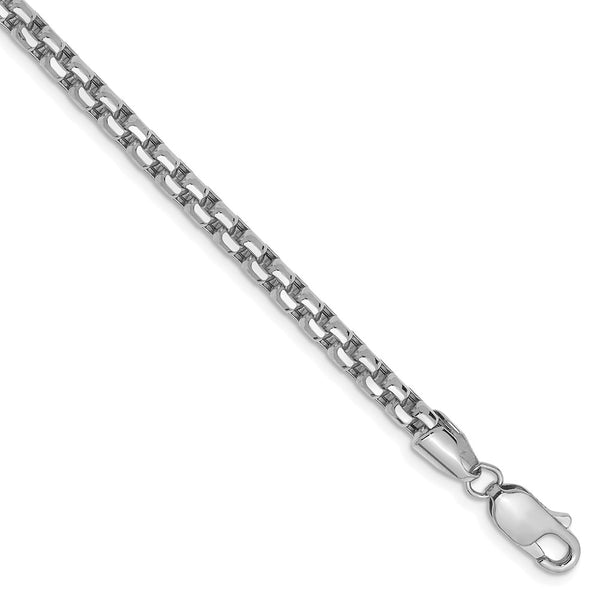 14k WG 3.6mm Semi-Solid Round Box Chain-WBC-BC191-8