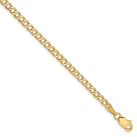 14k 2.85mm Semi-Solid Curb Chain-WBC-BC192-8