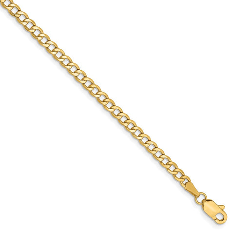 14k 2.85mm Semi-Solid Curb Chain-WBC-BC192-7