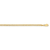 14k 2.85mm Semi-Solid Curb Chain Anklet-WBC-BC192-10