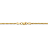 14k 2mm Semi-Solid Wheat Chain Anklet-WBC-BC76-10