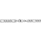 14k WG 5.75mm Semi-Solid Figaro Chain-WBC-BC92-8