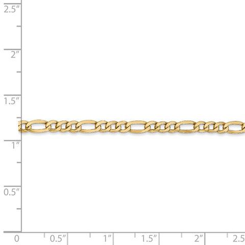 14k 3.5mm Semi-Solid Figaro Chain-WBC-BC93-7