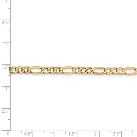 14k 4.2mm Semi-Solid Figaro Chain-WBC-BC94-8