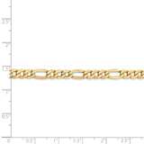 14k 5.75mm Semi-Solid Figaro Chain-WBC-BC95-7