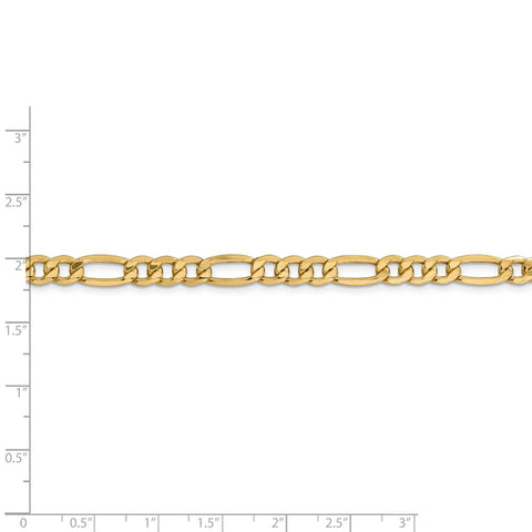 14k 6.25mm Semi-Solid Figaro Chain-WBC-BC96-7