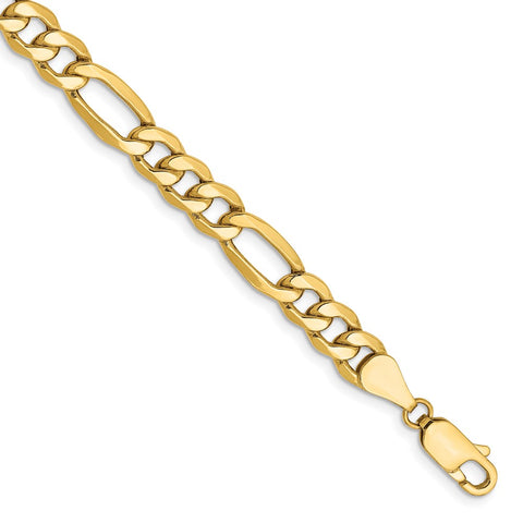 14k 6.25mm Semi-Solid Figaro Chain-WBC-BC96-9