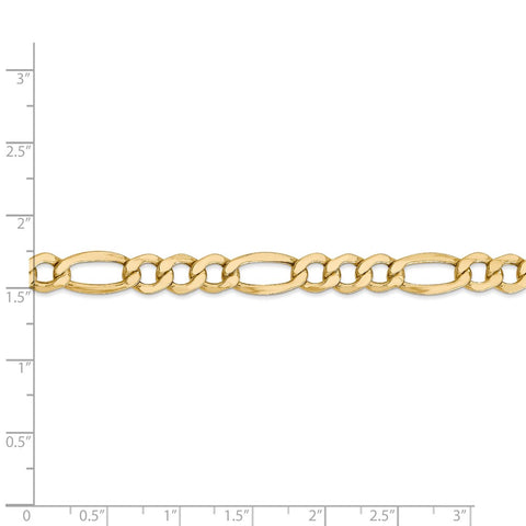 14k 7.3mm Semi-Solid Figaro Chain-WBC-BC97-8