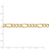 14k 7.3mm Semi-Solid Figaro Chain-WBC-BC97-7