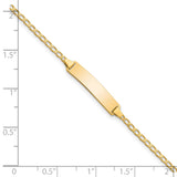 14k Flat Curb Link ID Bracelet-WBC-BID102-5.5