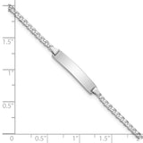 14k WG Flat Curb Link ID Bracelet-WBC-BID103W-5.5