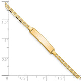 14k Flat Anchor Link ID Bracelet-WBC-BID104-5.5