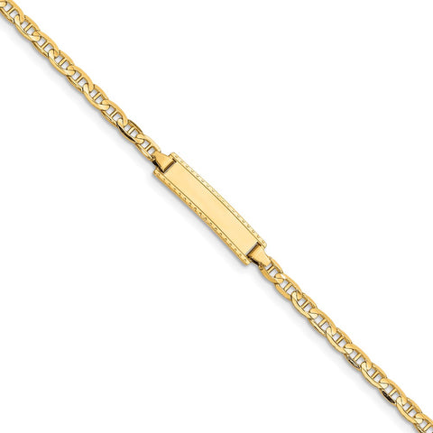 14k Children's Anchor Link ID Bracelet-WBC-BID99-6