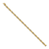 14k Gold Diamond Bamboo Design Bracelet-WBC-BM3722-050-YA