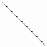 14k White Gold Diamond and Sapphire Bracelet-WBC-BM4475-SA-001-WA