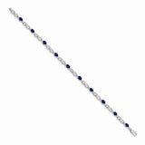 14k White Gold Diamond and Sapphire Bracelet-WBC-BM4477-SA-001-WA