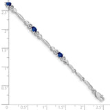 10k White Gold Diamond and Sapphire Bracelet-WBC-BM4479-SA-001-1WA