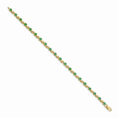 14k Emerald Bracelet-WBC-BM4480-EM-Y