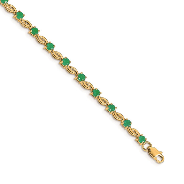 14k Emerald Bracelet-WBC-BM4480-EM-Y