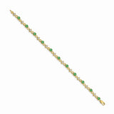 14k Diamond and Emerald Bracelet-WBC-BM4486-EM-010-YA