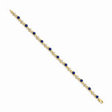 14k Diamond and Sapphire Bracelet-WBC-BM4486-SA-010-YA