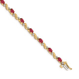 14k Diamond and Ruby Bracelet-WBC-BM4487-RU-010-YA