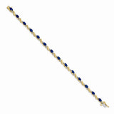 14k Diamond and Sapphire Bracelet-WBC-BM4487-SA-010-YA