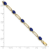 10k Diamond and Sapphire Bracelet-WBC-BM4489-SA-005-1YA