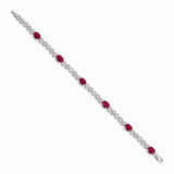 14k White Gold Diamond and Ruby Infinity Bracelet-WBC-BM4490-RU-020-WA