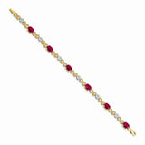 14k Diamond and Ruby Infinity Bracelet-WBC-BM4490-RU-020-YA