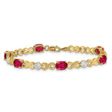 14k Diamond and Ruby Infinity Bracelet-WBC-BM4490-RU-020-YA