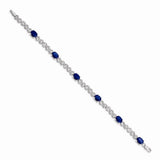 14k White Gold Diamond and Sapphire Infinity Bracelet-WBC-BM4490-SA-020-WA