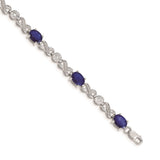 14k White Gold Diamond and Sapphire Infinity Bracelet-WBC-BM4490-SA-020-WA