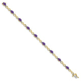 10k Amethyst and Diamond Infinity Bracelet-WBC-BM4494-AM-003-1YA