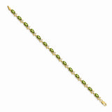 14k Floral Diamond and Peridot Bracelet-WBC-BM4495-PE-010-YA
